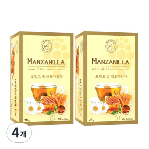 도밍고 꿀캐모마일차, 1.3g, 20개입, 4개