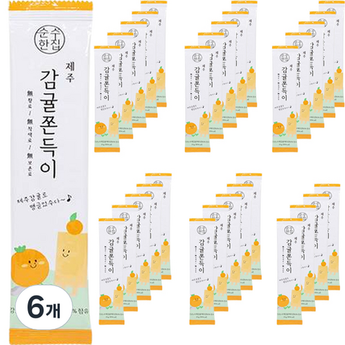 순수한집 제주 감귤 쫀득이 15p, 375g, 6개