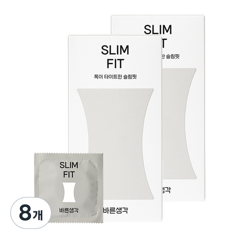 바른생각 슬림핏 콘돔, 12개입, 8개