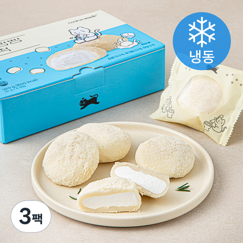 쿠캣 우유 빵빵 찹쌀떡 (냉동), 40g, 8개입, 3개