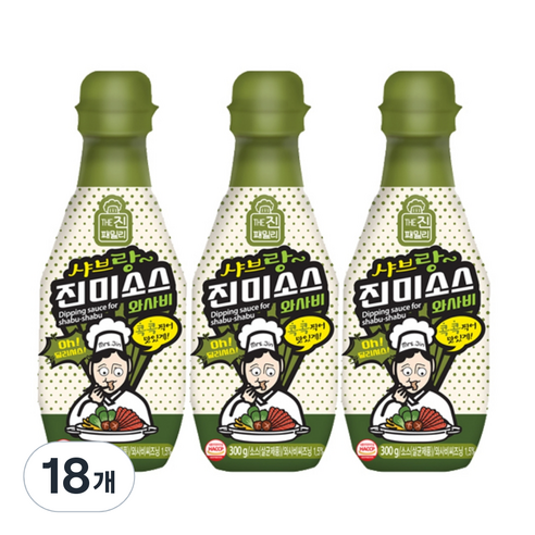 진미 소스 와사비, 300g, 18개