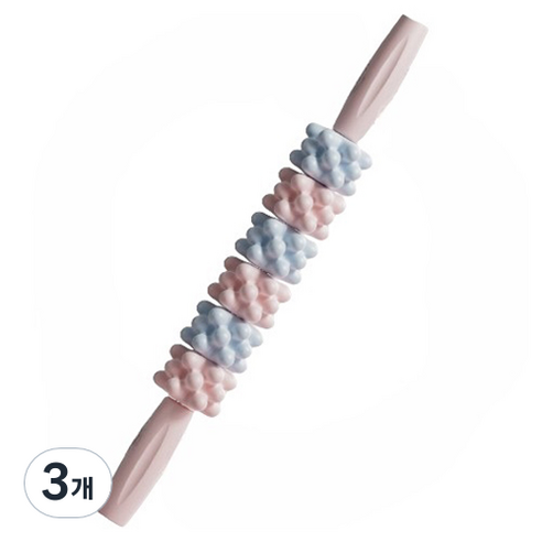 제이앤케이상점 내몸지킴이 롤러봉 둥근 손잡이 40cm, 3개, 블루핑크