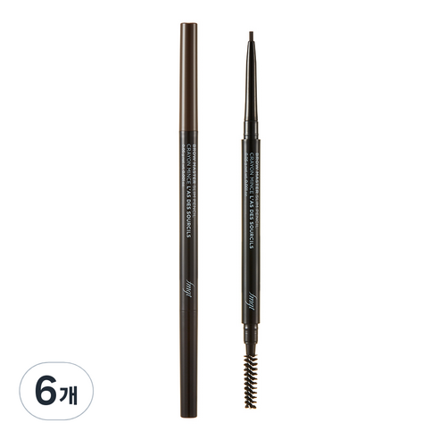 더페이스샵 브로우마스터 아이브로우 슬림 오토펜슬 0.05g, 04 다크브라운, 6개