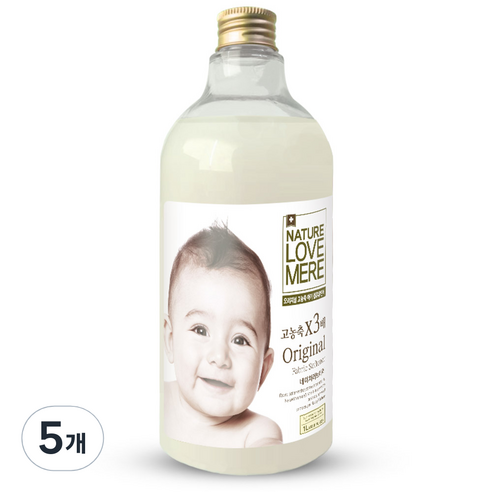 네이쳐러브메레 고농축 x3 유아 섬유 유연제, 1L, 5개