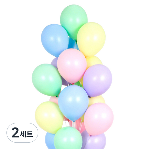 파티쇼 파티 장식 풍선 20종 세트, 매트파스텔혼합, 2세트