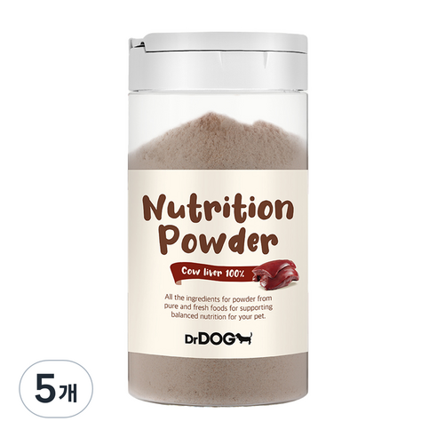 닥터독 강아지 영양 파우더 간식, 소간, 70g, 5개