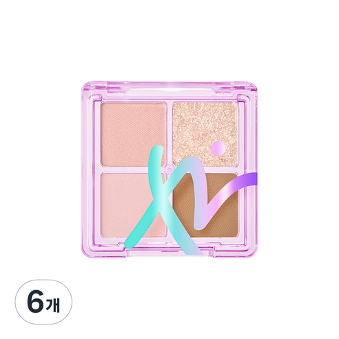 아이빔 하이틴 룩스 아이팔레트 6.6g, 02 멜로우 핑크, 6개