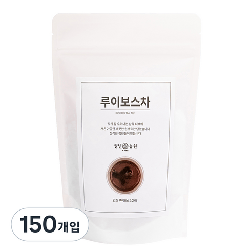 청년농원 저온가공 루이보스차 삼각티백, 50g, 3개