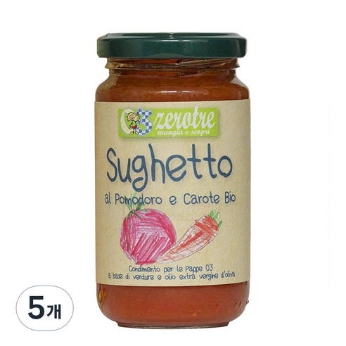루스티켈라디아브루초 제로트레 수게또 파스타 소스, 180g, 5개