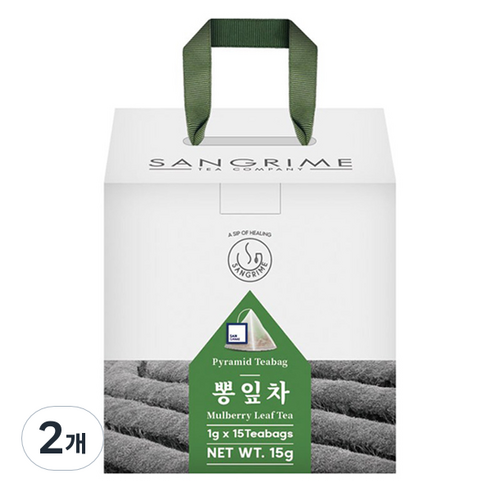 산그리메 뽕잎차 삼각티백 선물용패키지, 15개입, 2개, 1g