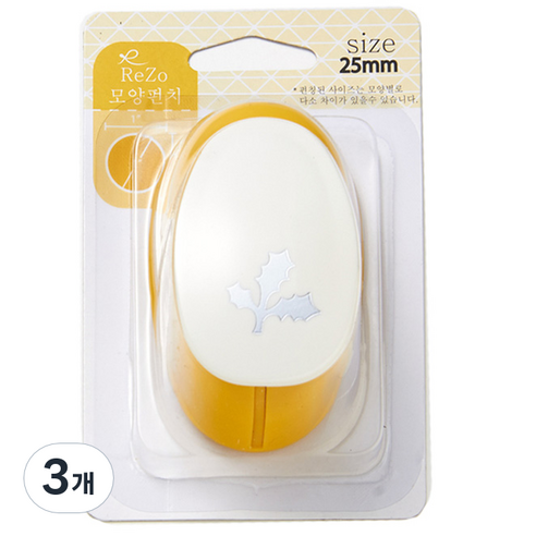 포코스 모양펀치 R-25, 홀리, 3개