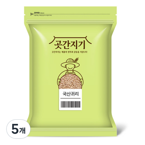 곳간지기 국산 귀리, 2kg, 5개