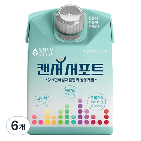 뉴트리코어 캔서서포트 영양조제식품, 6개, 200ml