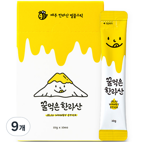 꿀먹은 한라산 사양벌꿀 스틱 10p, 100g, 9개