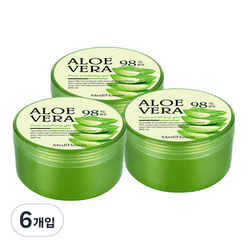 메디플라워 알로에베라 프레쉬 수딩젤, 300ml, 6개