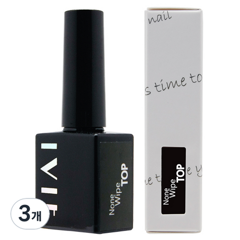 아이빛 베러톤 논와이프 네일 탑 젤 10ml, 3개