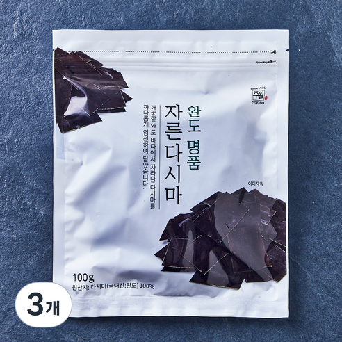 주일 완도 명품 자른다시마, 3개, 100g