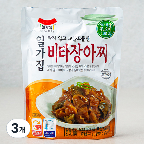 일가집 비타장아찌, 500g, 3개