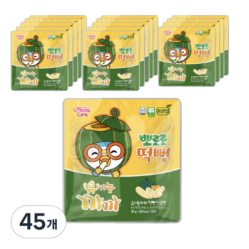 프로엠 뽀로로 유기농 까까 떡뻥 단호박 10g, 45개, 단호박맛