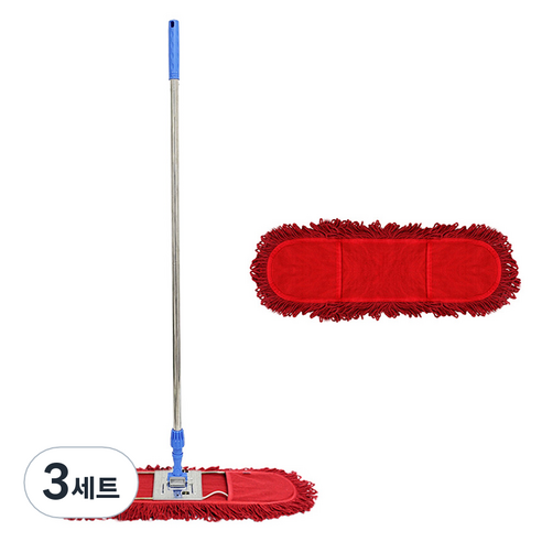 크린메이트 파워 무기름 대걸레 밀대 + 청소포 2p 세트, 3세트