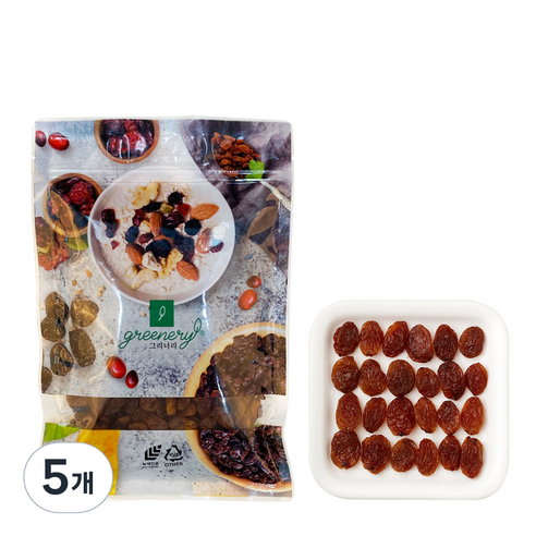그리너리 건조 설타나, 250g, 5개