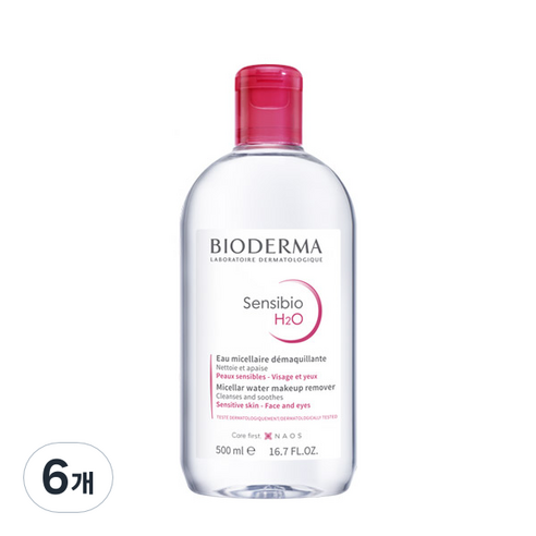 바이오더마 센시비오 H2O 클렌징워터, 500ml, 6개