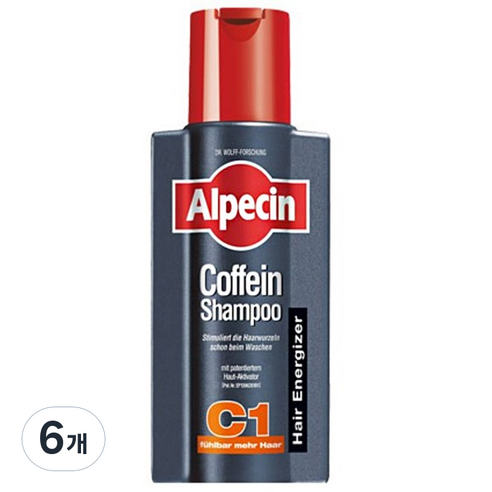 알페신 카페인 샴푸 C1, 250ml, 6개