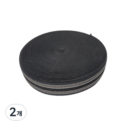 유로렉스 탄력바 65mm x 18m, 검정, 2개