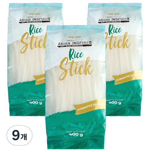 더블드래곤 라이스 누들 쌀국수면 3mm, 400g, 9개