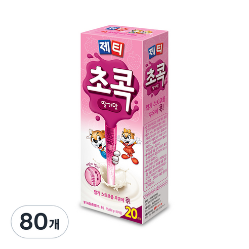 제티 초콕 딸기맛, 3.6g, 80개