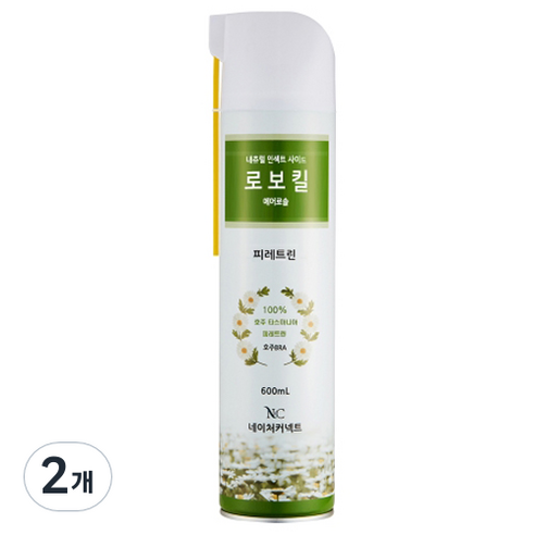 네이처커넥트 로보킬 대롱형 살충제, 2개, 600ml, 1개