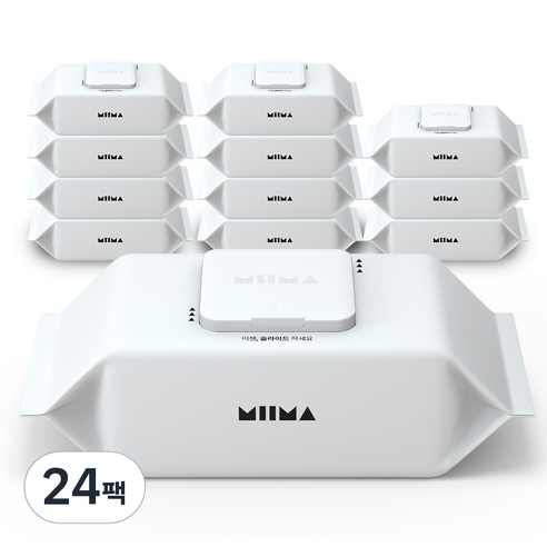 미마 오리지널 물티슈 화이트, 24팩, 100매, 55g