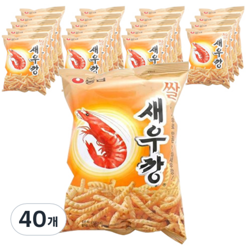 농심 쌀새우깡, 80g, 40개