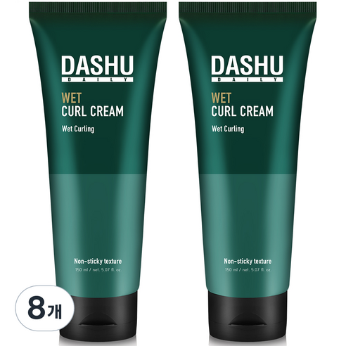 다슈 데일리 웨트 헤어 컬크림, 150ml, 8개