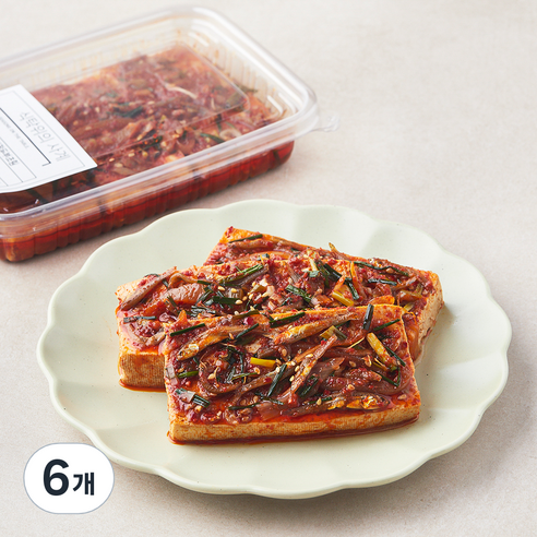 식탁위의사계 달래장 두부조림, 300g, 6개