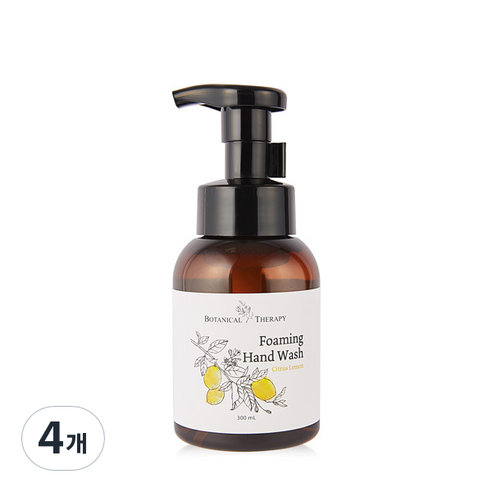 보타니컬테라피 포밍 핸드워시, 시트러스레몬, 4개, 300ml
