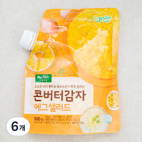 조인 누테이블 콘버터감자 에그샐러드, 500g, 6개