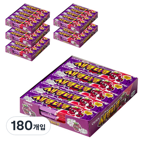 크라운 새콤달콤 포도맛, 29g, 180개입