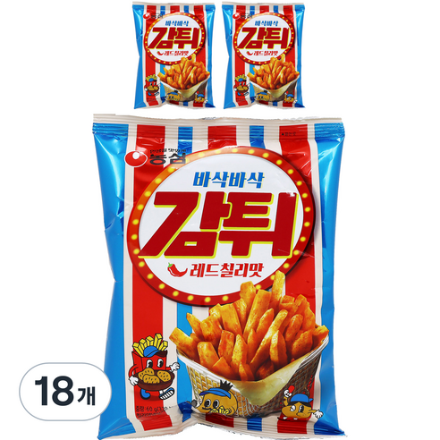 농심 감튀 레드칠리맛, 60g, 18개