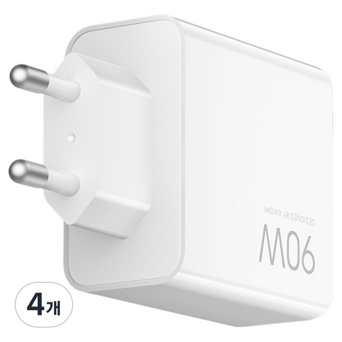 샤오미 90W 3포트 1A2C 충전기, 화이트, 4개