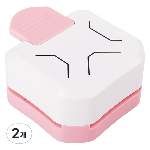 꼬까 모서리 펀치 핑크, 2개, 모양