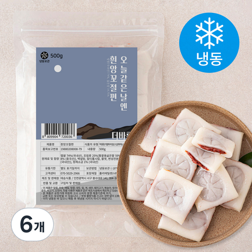 흰팥앙꼬절편 (냉동), 500g, 6개