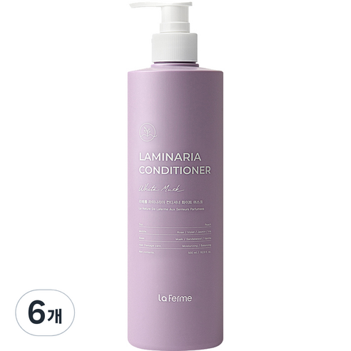 라페름 라미나리아 컨디셔너 화이트 머스크향, 6개, 500ml