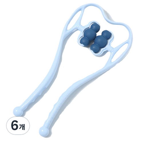 PDS리빙 사무직 필수템 경추 목 마사지 핸드 클램프 수동 마사지기, B블루, 6개
