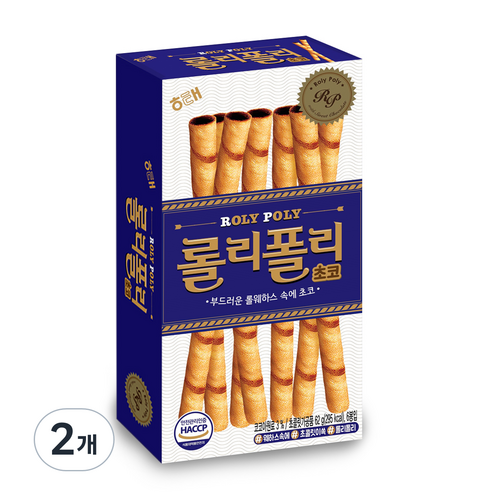 해태제과 롤리폴리 초코, 62g, 2개