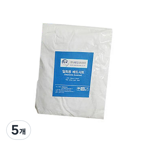 디엘아이 일회용 병원 침대커버 밴드형 5p, 5개