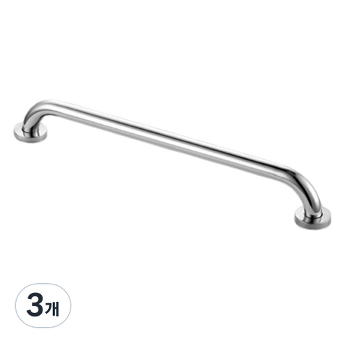 노인 욕실 안전바 40cm, 3개, 실버