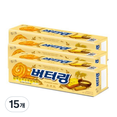 버터링 소프트 과자쿠키, 86g, 15개