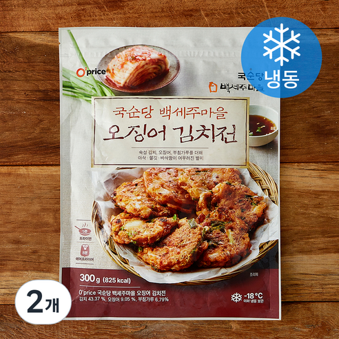 [로켓프레시] 오프라이스 국순당 백세주마을 오징어 김치전 (냉동)
