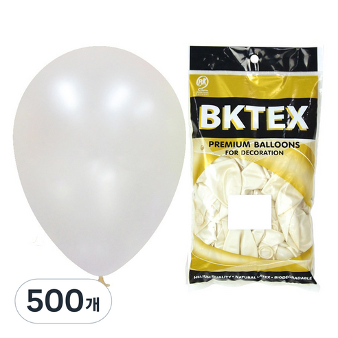 PartyClub 펄풍선 15cm, 펄화이트, 500개